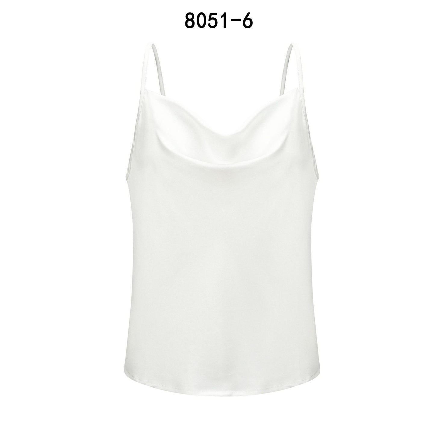 2022 Cross-border Wish European And American Solid Color Camisole Vest Women&amp;#039;s Bottoming Chiffon Shirt Top Amazon Women&amp;#039;s Clothing