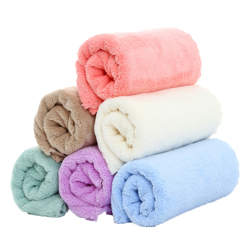 Bath Towel Coral Fleece Microfiber Absorbent Thickened