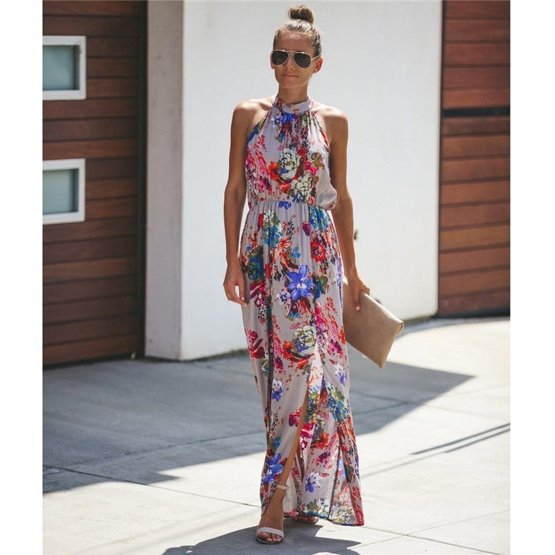 Sizzling Summer Vibes: Sleeveless Floral Print Swing Dress for Women