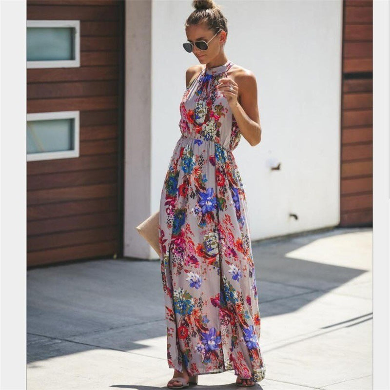 Sizzling Summer Vibes: Sleeveless Floral Print Swing Dress for Women