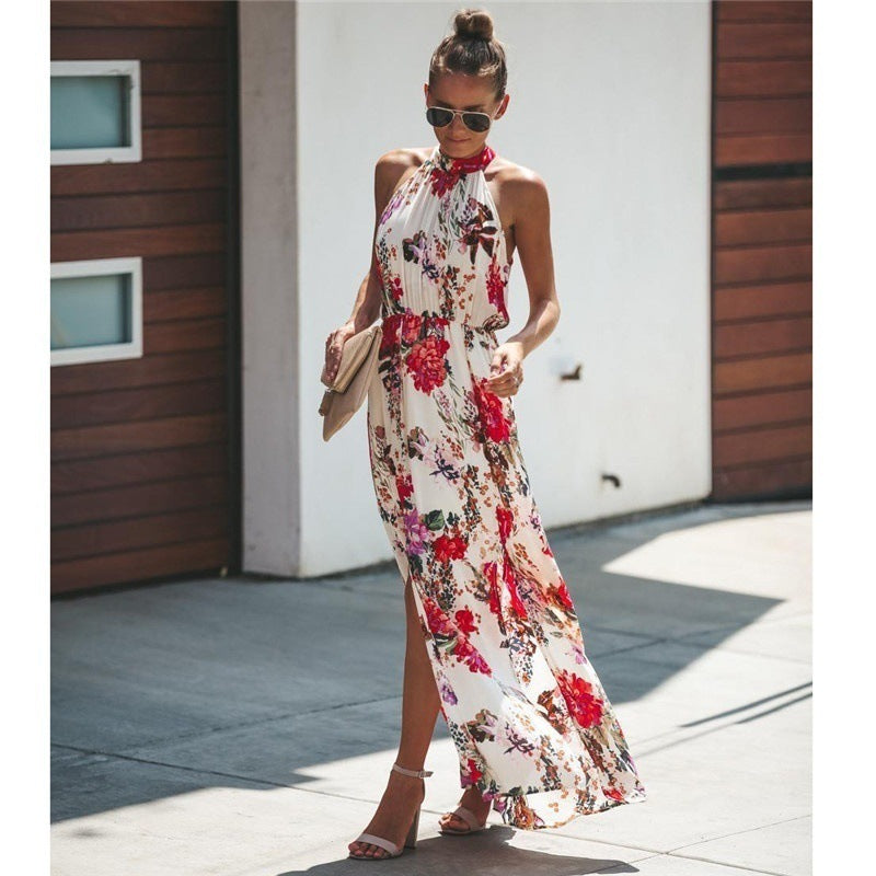 Sizzling Summer Vibes: Sleeveless Floral Print Swing Dress for Women