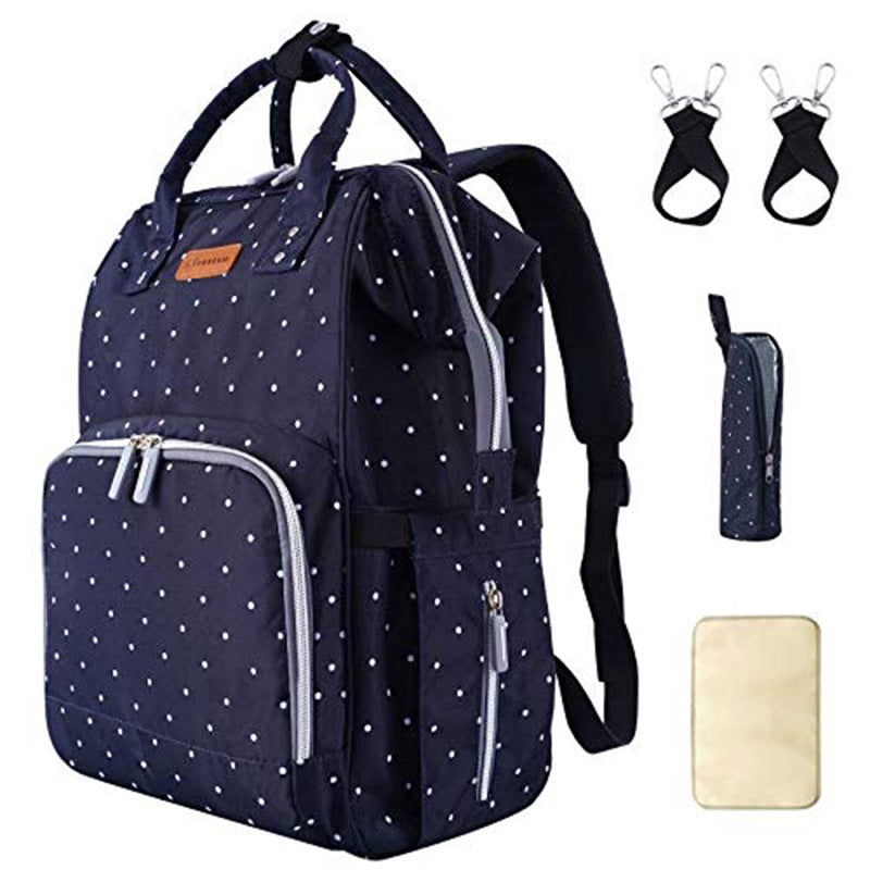 Mummy Bag Multifunctional Large Capacity Cross-border Hot Selling Backpack Mommy Bag Mommy Bag With USB Ready Supply