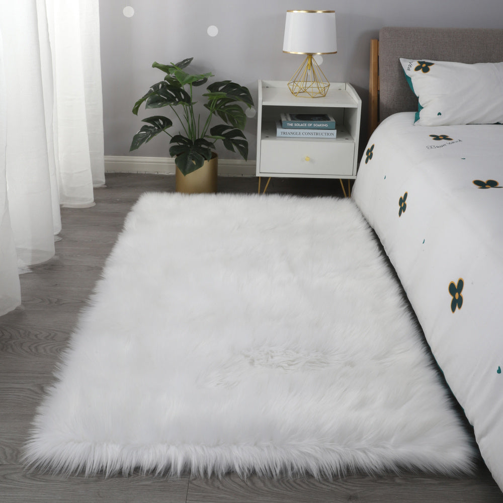 &quot;Cozy Collection&quot; Ultra Soft Fluffy Faux Fur Sheepskin Area Rug