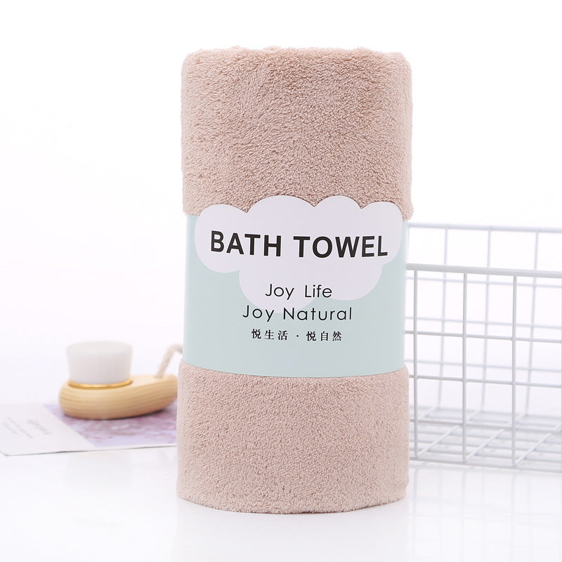 Bath Towel Coral Fleece Microfiber Absorbent Thickened