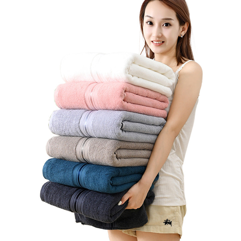 Large Bath Towel Pure Cotton 90*180 Adult Model Water-absorbent Quick-drying Beach Towel Pure Cotton Extra Thick Bath Towel