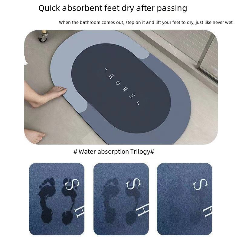 [New Gift] Bathroom Floor Mat Absorbent Bathroom Toilet Bedroom Door Carpet Door Mat Door Mat Small