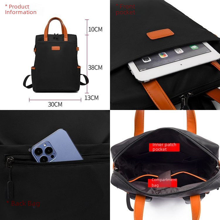 Women&#039;s Backpack Simple Fashion Computer Bag Business Commuter Bag Multi-functional College Student Backpack