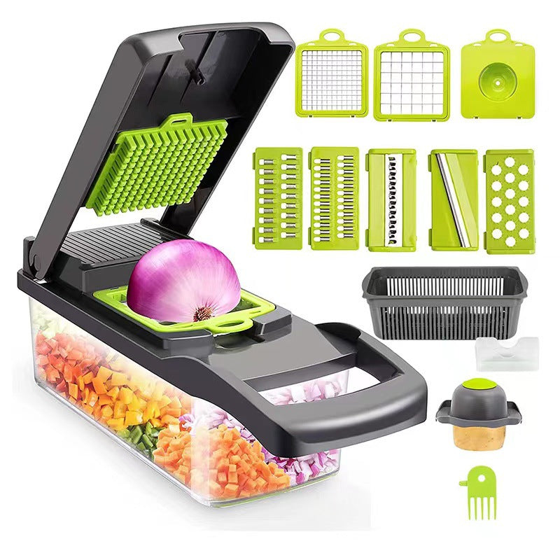 Multi-functional Kitchen Vegetable Cutting Artifact Potato Cutting And Shredder Household Dicer Grater