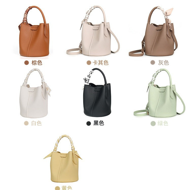 High-grade Bag 2024 New Fashion Crossbody Bag Vegetable Basket Commuter Bucket Bag All-match Shoulder Portable Women&#039;s Bag