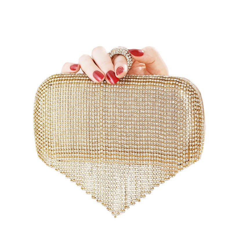 New Cross-border Dinner Bag, European And American Ladies Clutch Bag, Ring-encrusted Diamond Banquet Bag, Matching Dress Evening Bag