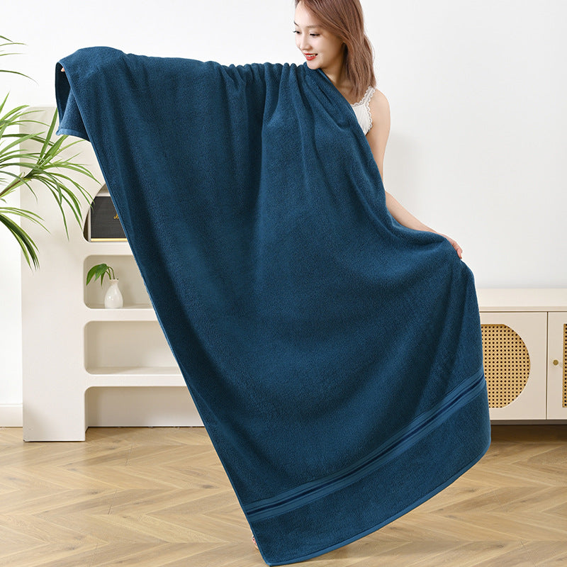 Large Bath Towel Pure Cotton 90*180 Adult Model Water-absorbent Quick-drying Beach Towel Pure Cotton Extra Thick Bath Towel