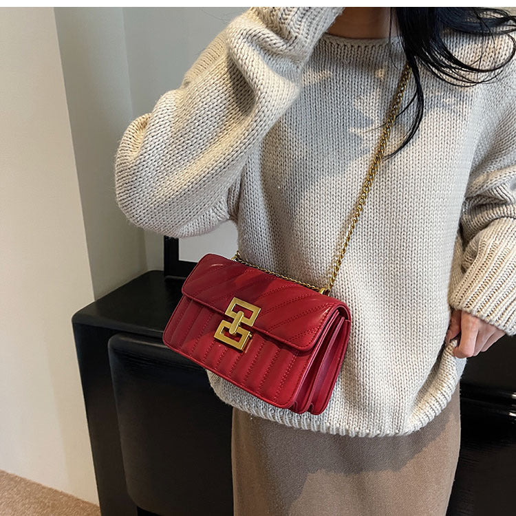 Autumn And Winter Retro Small Bags For Women 2023 New Popular Popular Versatile Chain Crossbody Bag Fashionable Single Shoulder Small Square Bag