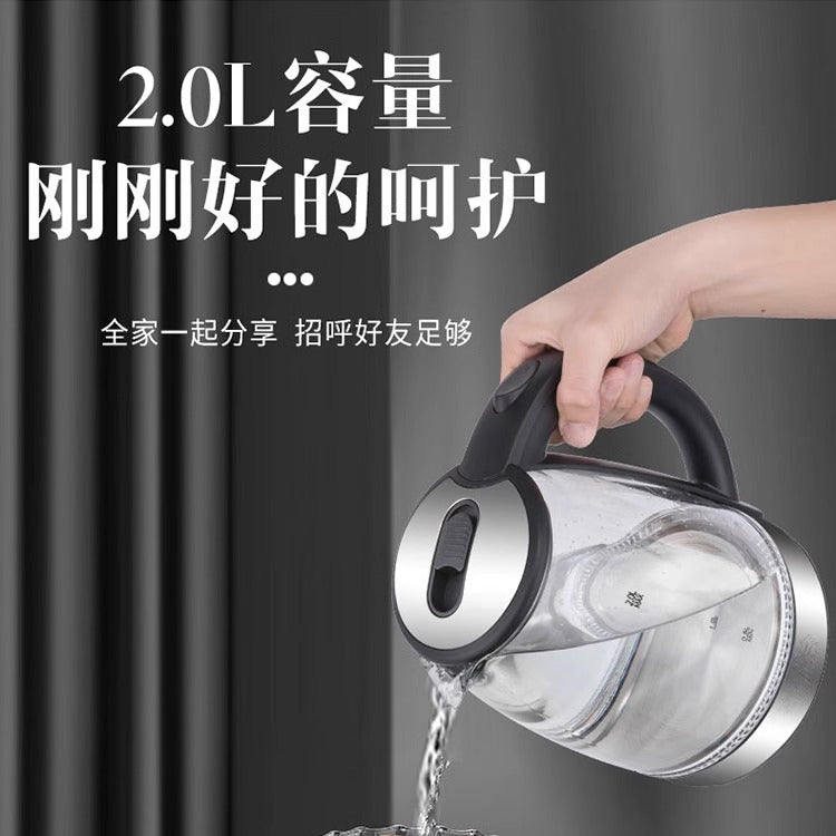 New Glass Electric Kettle Kettle Household Automatic Power Off 304 Stainless Steel Boiling Water Tea Kettle Health Kettle