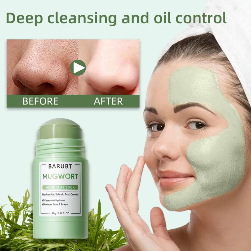 BARUBT Cross-border Wormwood Mud Film Stick Deep Cleaning Gentle Blackhead Repair Facial Care Smear Mask