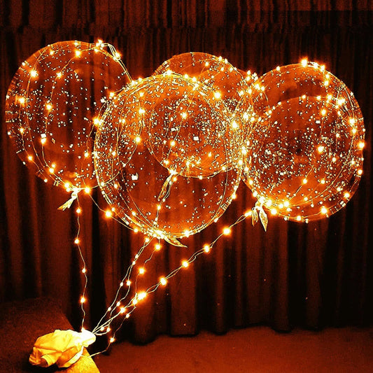 2 Battery Boxes Floating In The Air With Sparkling Balloons 3 Meters Light Cord Wholesale Supply Cross-border Hot Selling Party Bobo Ball