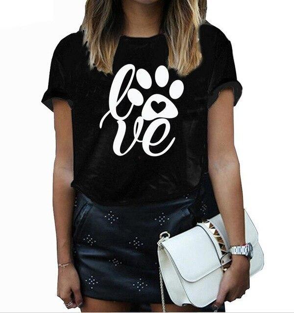 T-shirt Puppy Love European and American trend street graphic short sleeves